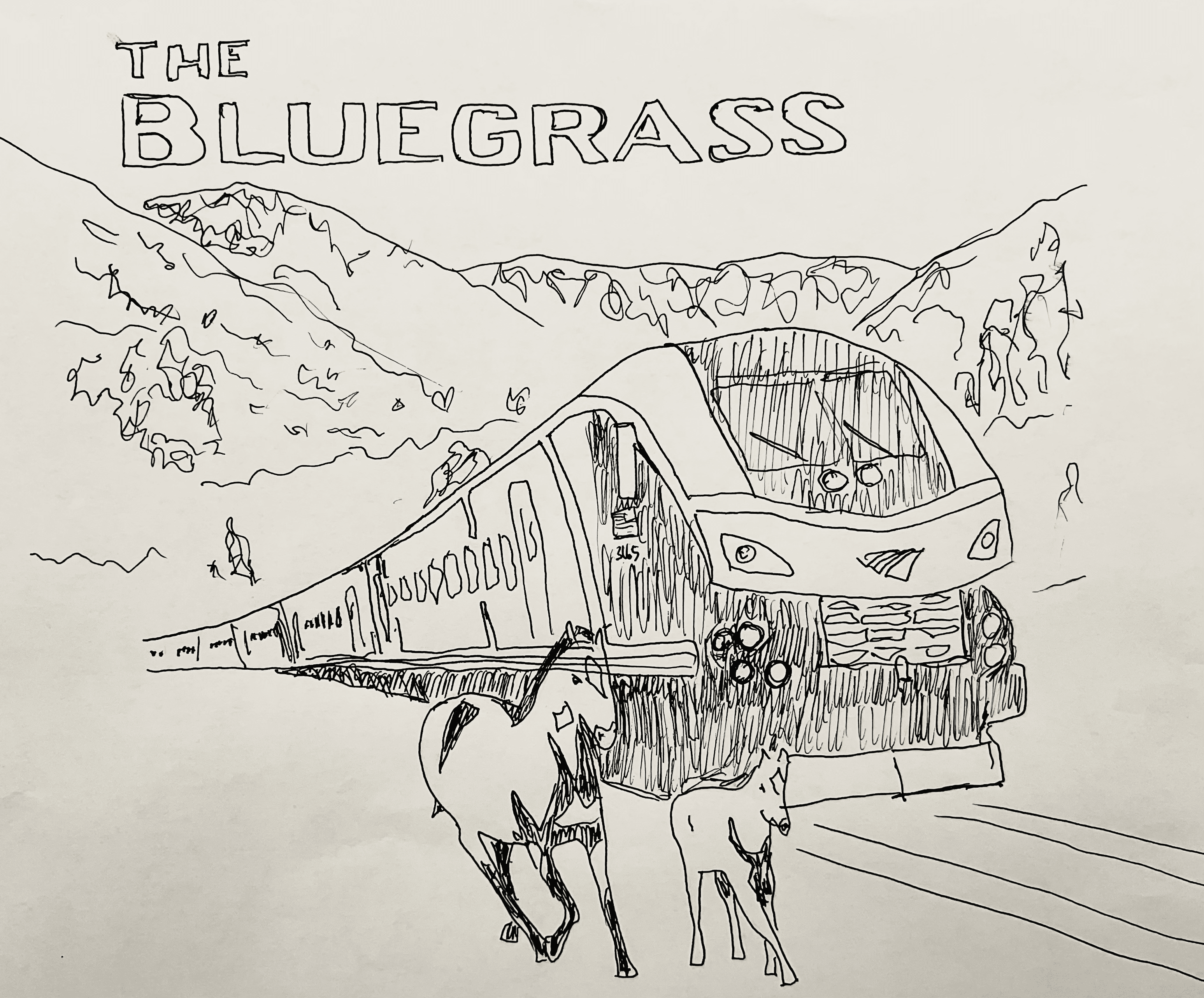 The Bluegrass line poster sketch